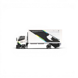 MicroTurbo HINO 300 Custom Box Truck White - Black Livery 1:64