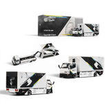 MicroTurbo HINO 300 Custom Box Truck White - Black Livery 1:64