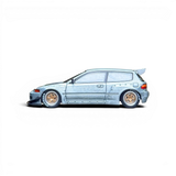 Pop Race Honda Civic EG6 Raw Metal 1:64