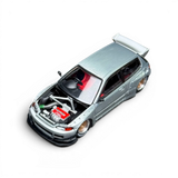 Pop Race Honda Civic EG6 Raw Metal 1:64