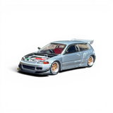 Pop Race Honda Civic EG6 Raw Metal 1:64
