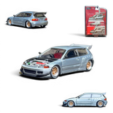 Pop Race Honda Civic EG6 Raw Metal 1:64