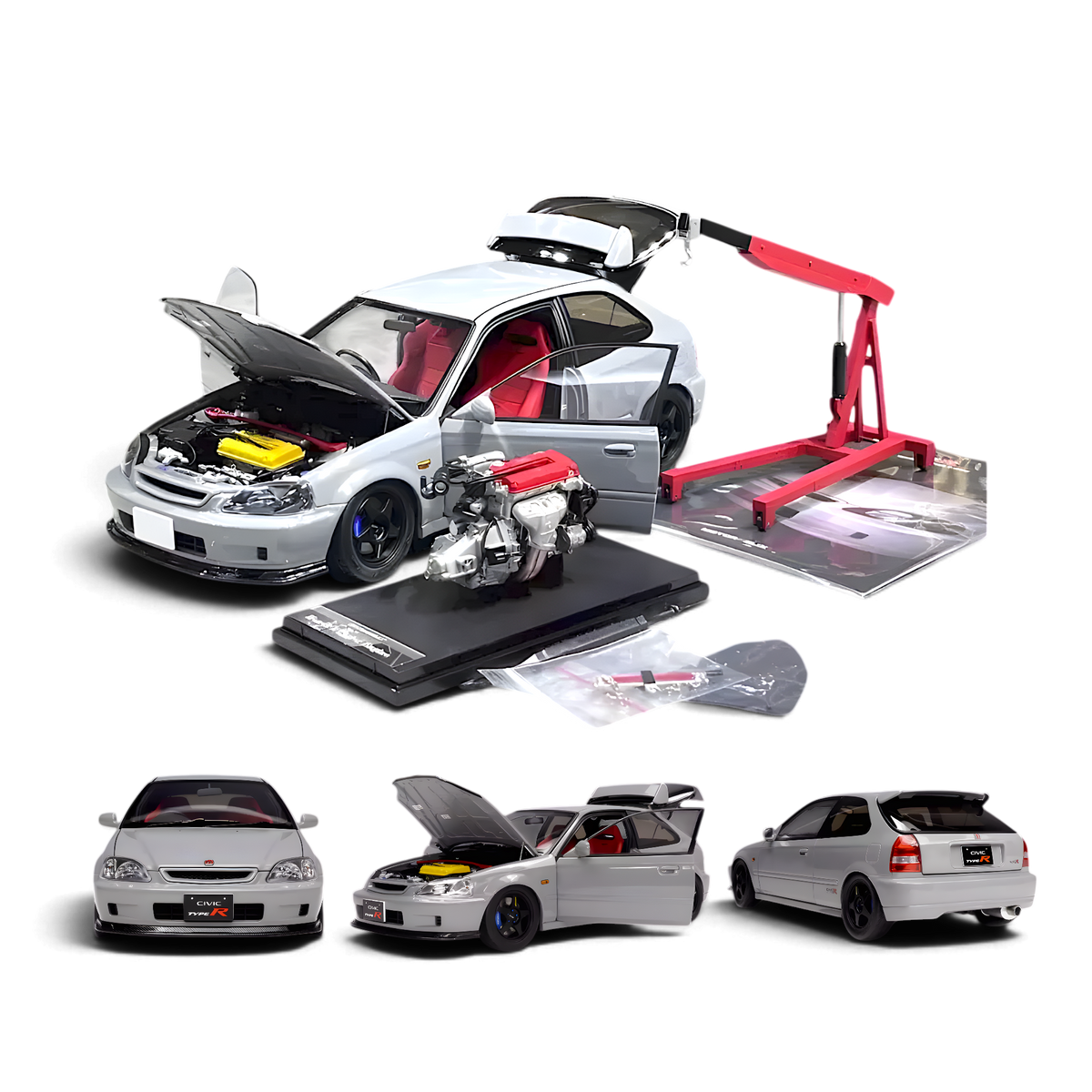 MOTORHELIX Honda Civic Type-R EK9 Nardo Grey 1:18