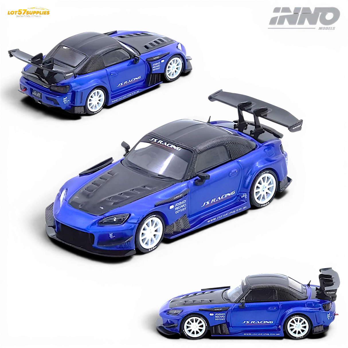 INNO64 Honda S2000 J's Racing Blue 1:64