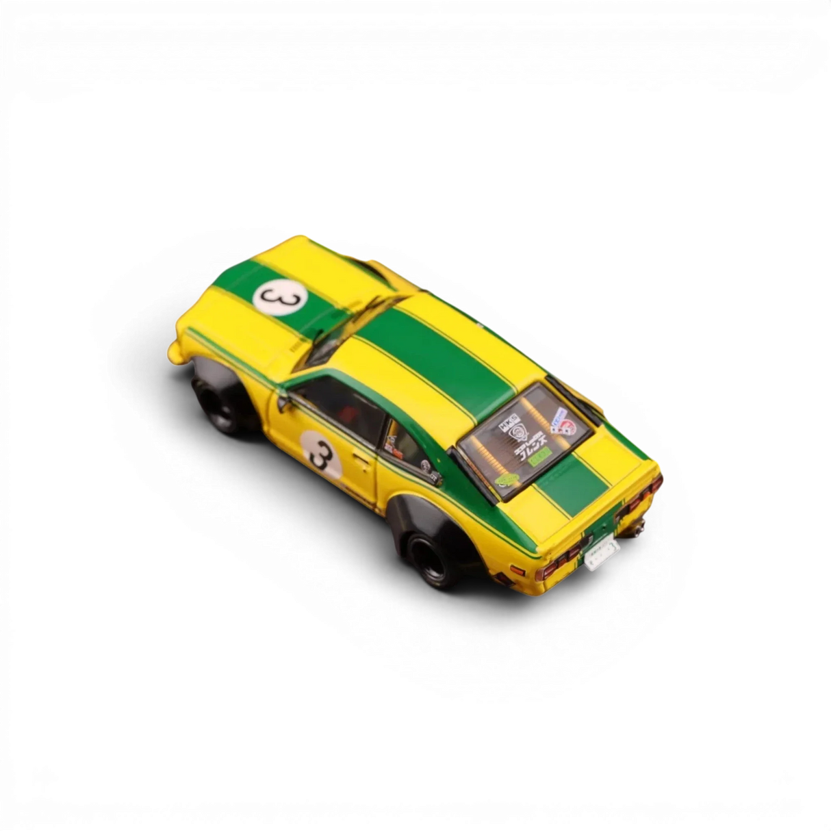 Inno64 Mazda RX-3 Savanna LBWK Yellow Green #3 1:64