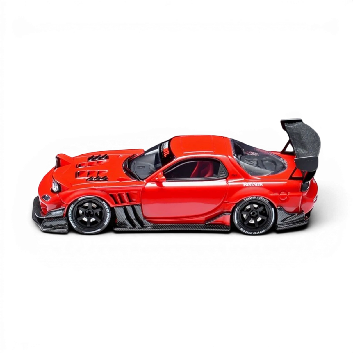 YM Model x Minicraftsman Mazda RX-7 Modified Red 1:64