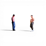 EHC Model Muscle Man Duo Resin Figure Set 1:64
