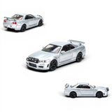 Street Weapon Nissan R34 GT-R Silver Snow Drift 1:64