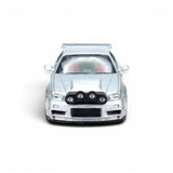 Street Weapon Nissan R34 GT-R Silver Snow Drift 1:64