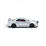 Street Weapon Nissan R34 GT-R Silver Snow Drift 1:64