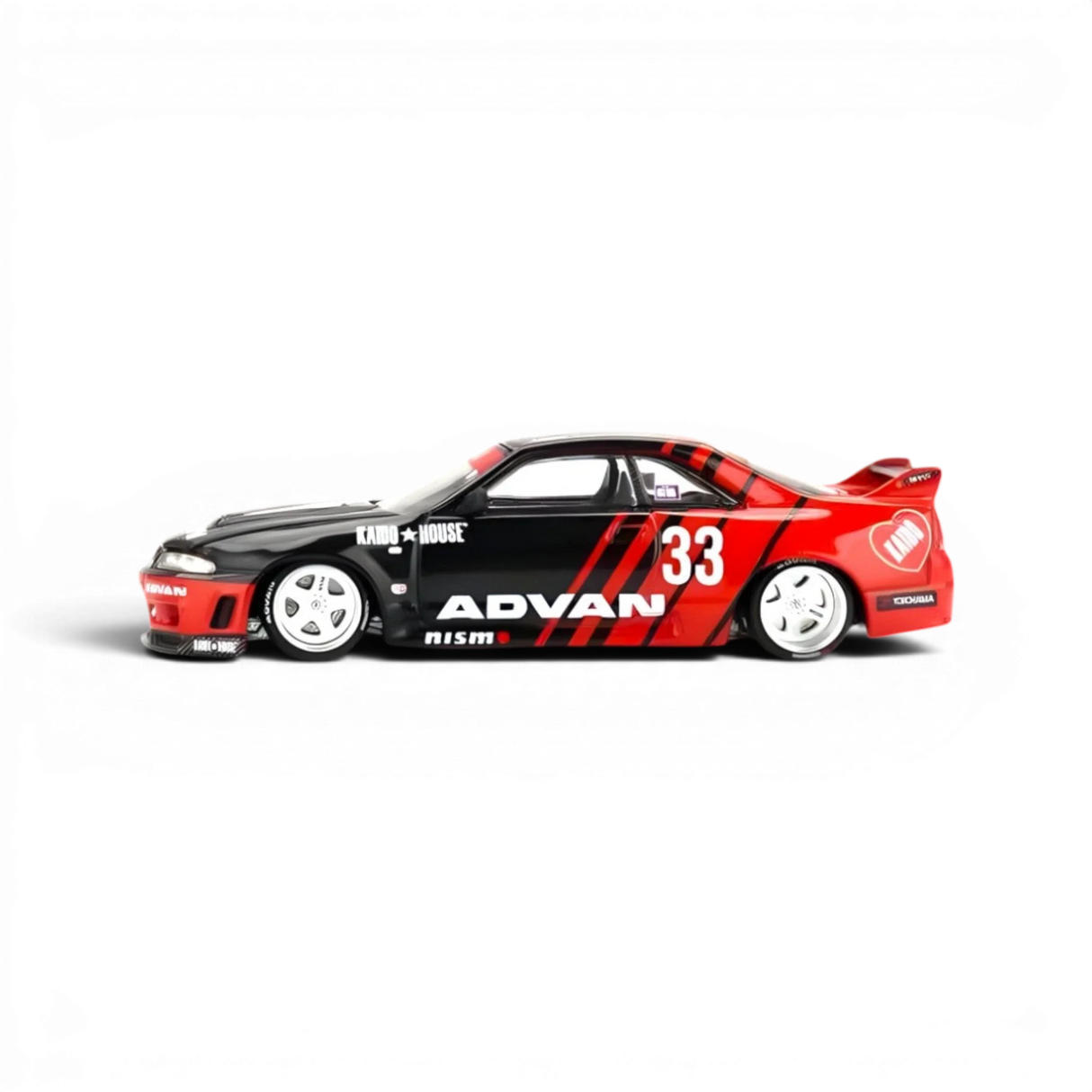 Mini-GT x KAIDO Nissan Skyline GT-R R33 Kaido Works ADVAN 1:64