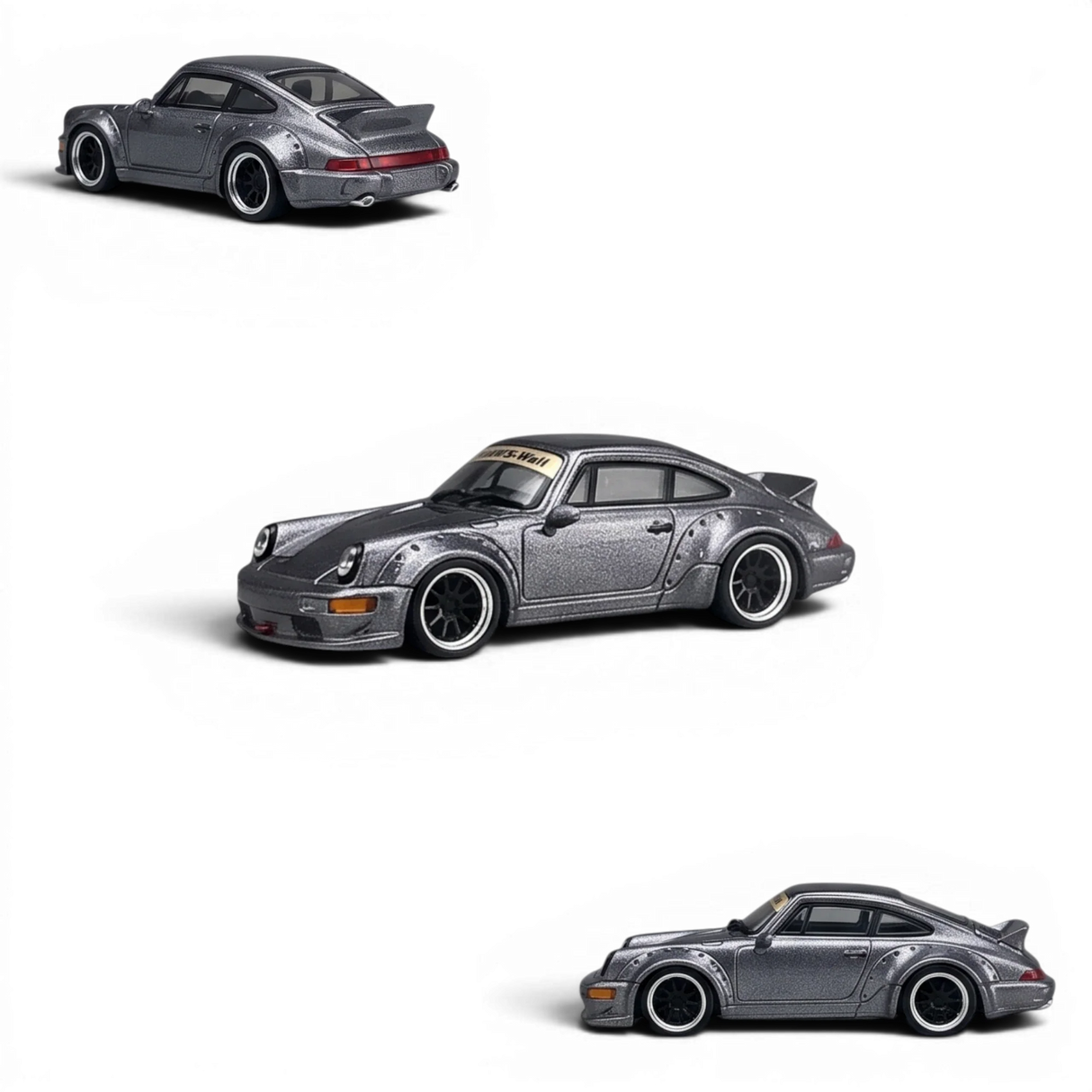 CM Model Porsche 964 Widebody Metallic Gray 1:64