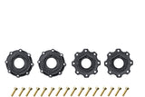 Louise LOULT3355SB R/C MT-Mallet Speed 1/8 Monster Truck Tires, 0" & 1/2" Offset, 17mm Removable Hex on Black Rim, Soft (2)