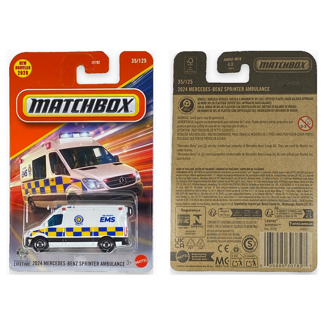Matchbox 2024 Mercedes-Benz Sprinter Ambulance | Matchbox Series 35/125