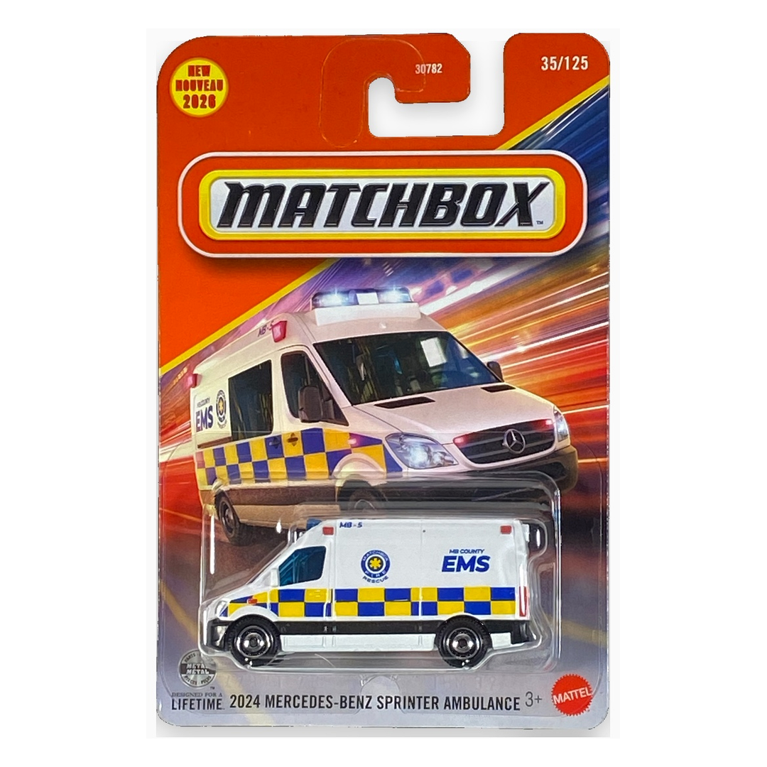 Matchbox 2024 Mercedes-Benz Sprinter Ambulance | Matchbox Series 35/125
