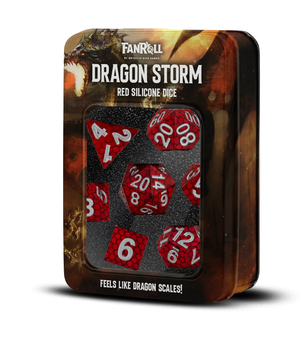 Fanroll Dragon Storm Silicone Dice Set: Red Dragon Scales (7)