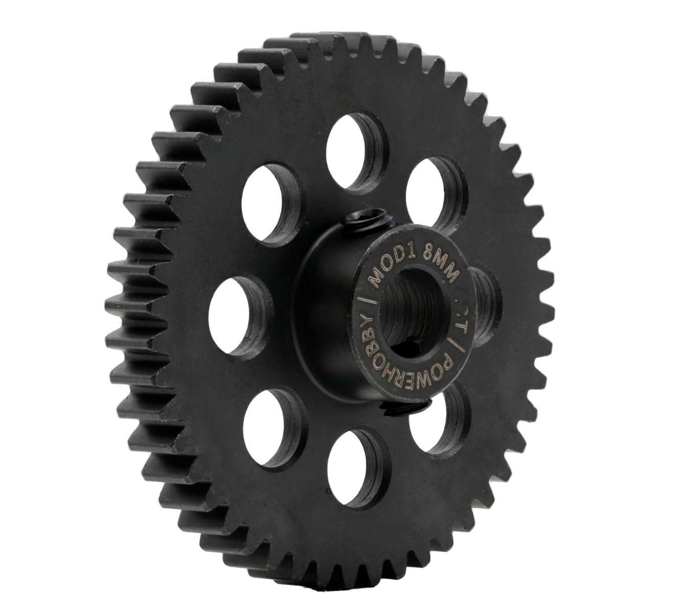 Powerhobby Hardened Steel 27T Mod1 8mm Pinion Gear 2 Grub Screws Mod 1