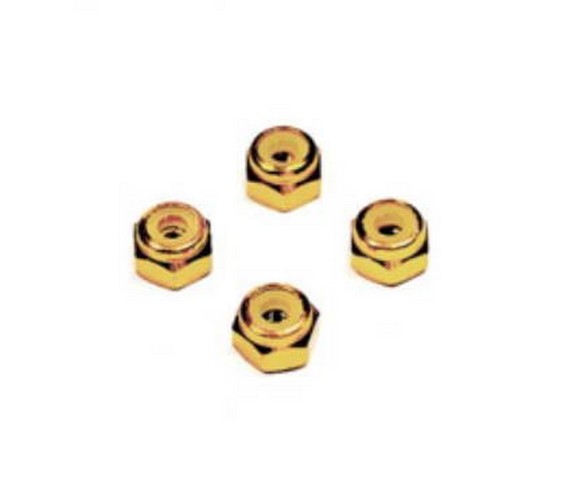 MARKA MRK-2388-G ALU 2MM WHEEL LOCK NUT - GOLD (4PCS)