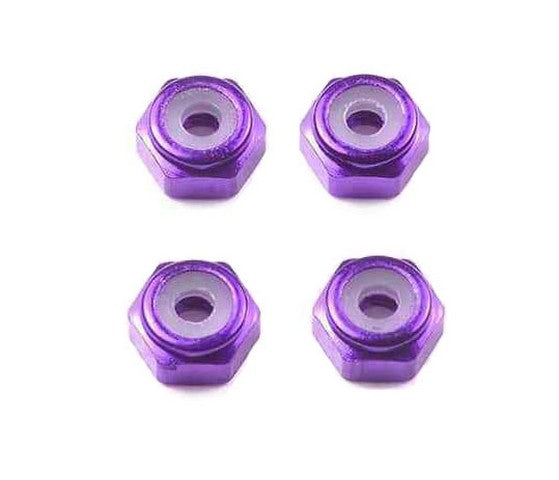 MARKA MRK-2388-P  ALU 2MM WHEEL LOCK NUT - PURPLE (4PCS)