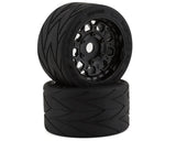 Method RC MTD1401 Velociter Belted Pre-Mount 1/7 On-Road Rear Tires (Black) (2)