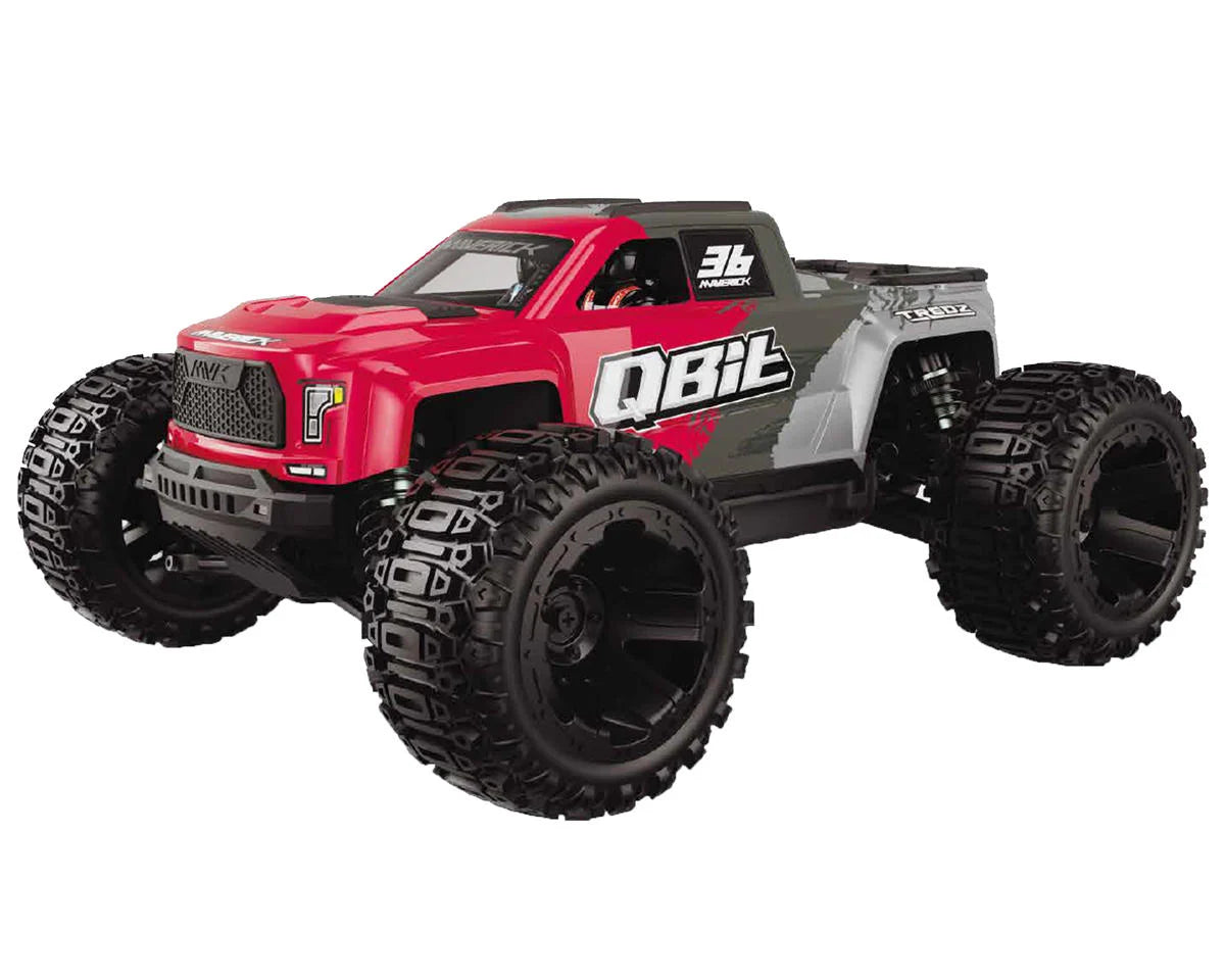 Maverick QBit MT 1/16 4WD RTR Brushed Monster Truck (Blue) w/2.4GHz Radio, Battery & Charger