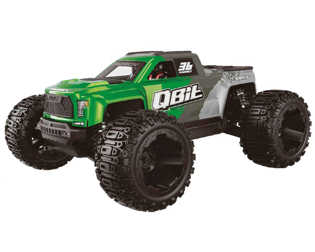 Maverick QBit MT 1/16 4WD RTR Brushed Monster Truck (Blue) w/2.4GHz Radio, Battery & Charger