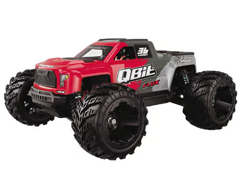 Maverick MVK151005 QBit MT Flux 1/16 4WD RTR Brushless Monster Truck (Red) w/2.4GHz Radio, Battery & Charger