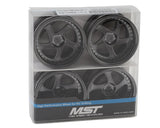 MST 102045SBK TMB 1/10 Drift Wheels (Grey) (+8) (4) w/Mounting Foam