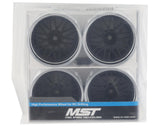 MST  832101FBKS-FBK LM offset changeable wheel set (4) (Offset Changeable) w/12mm Hex