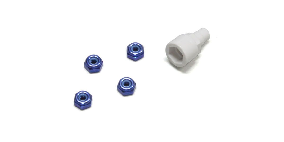 KYOSHO MZW13BL Color Nylon Nut Bule