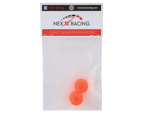 NEXX Racing NX-049 Mini-Z 2WD Llanta delantera sólida (2) (naranja neón) (desplazamiento de 0 mm)