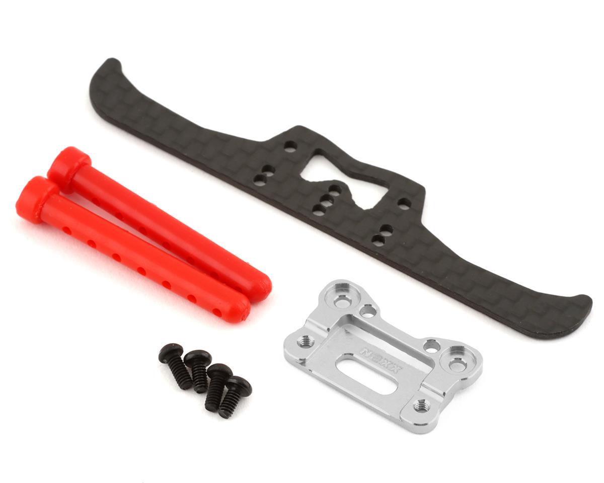 NEXX Racing NX-215 Mini-Z Aluminum/Carbon Front Pancar Bumper (Silver)