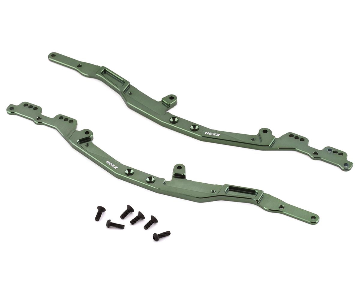 NEXX Racing NX-216 Kyosho Mini-Z 4X4 Jimmy CNC Aluminum Chassis Rails (Green)