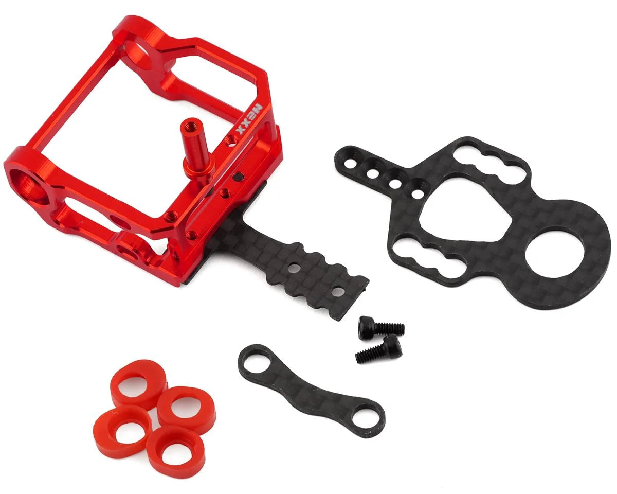 NEXX RACING NX-262-R Aluminum "Bracelet" LCG Round Motor Mount for 98-102mm (Red)