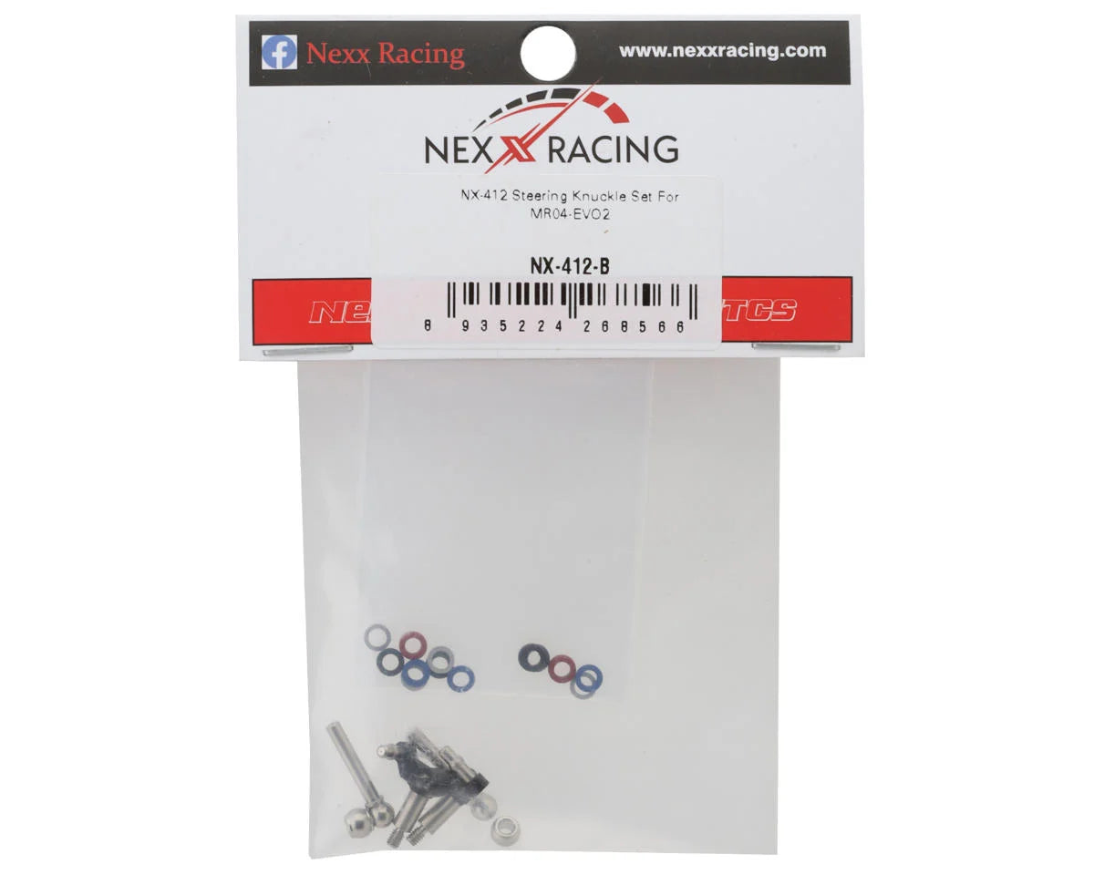 NEXX RACING NX-412-B Mini-Z MR04-EVO2 Aluminum Steering Knuckles (Black) (2)