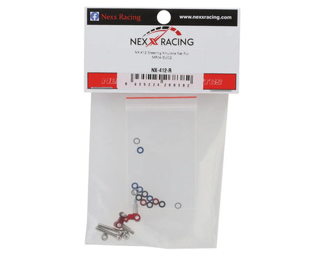 NEXX RACING 412-R Mini-Z MR04-EVO2 Aluminum Steering Knuckles (Red) (2)