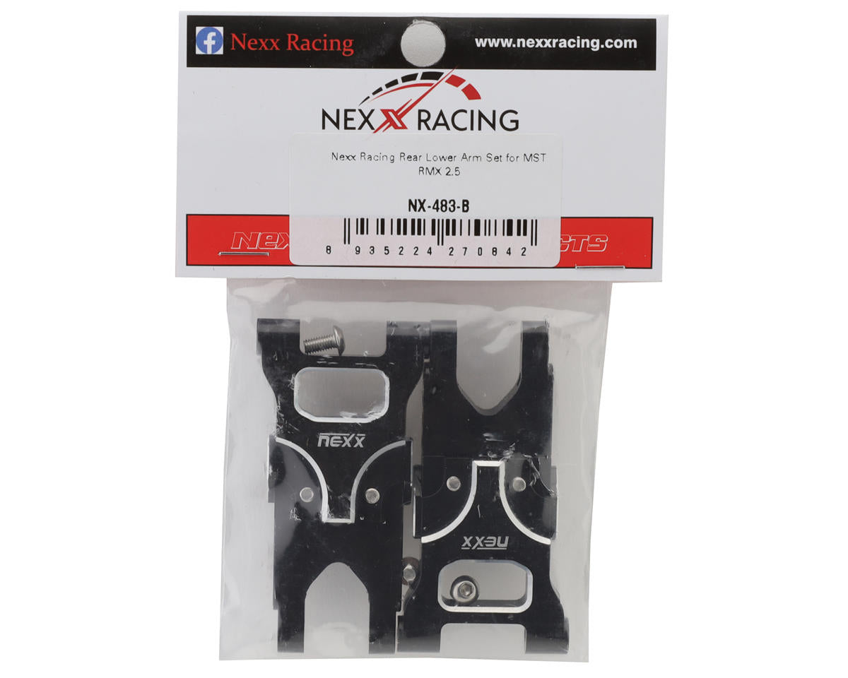 NEXX Racing MST RMX 2.5 Aluminum Rear Lower Arm Set (Black) (2)