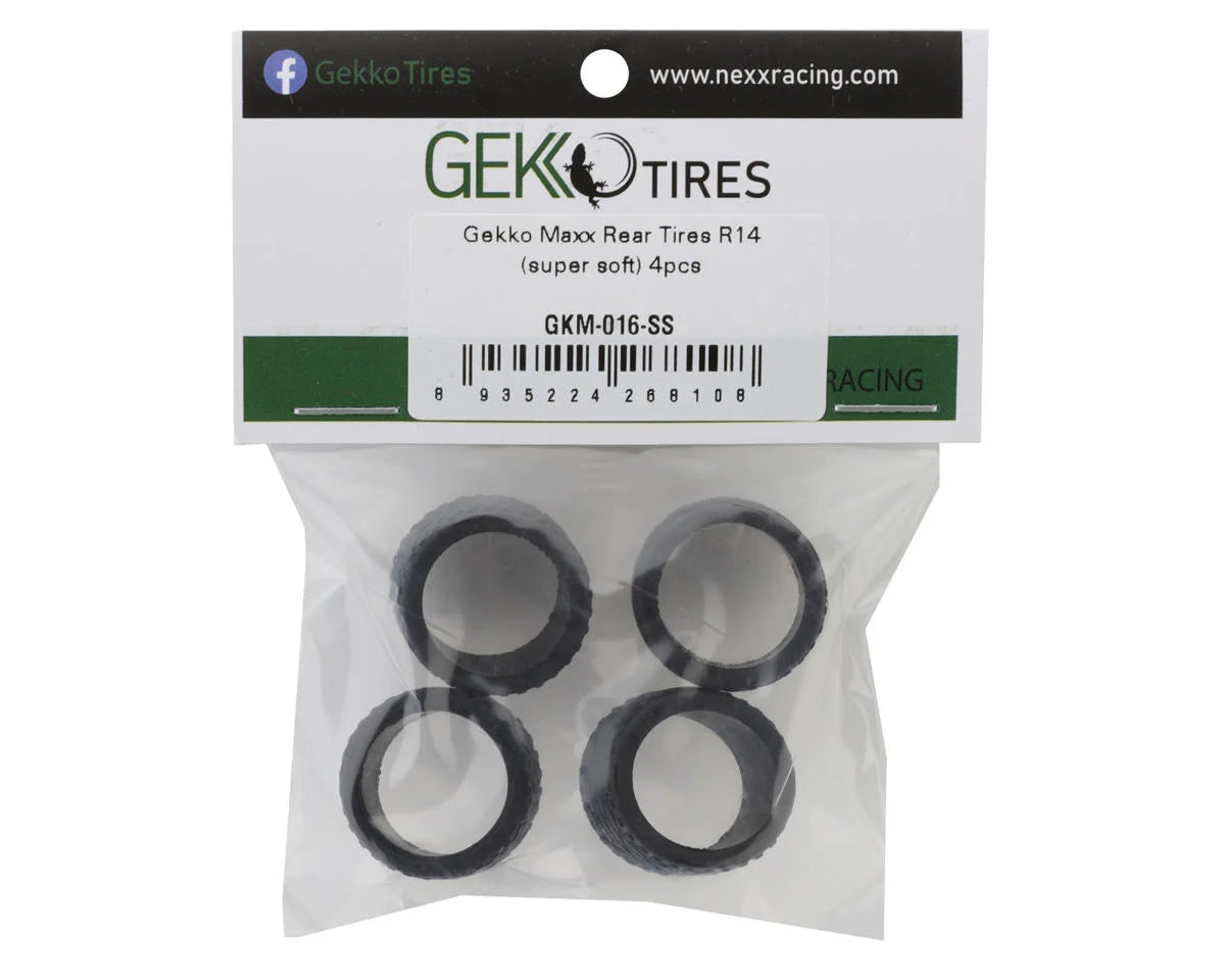 NEXX RACING GKM-016-SS Gekko Maxx R14 Rear Tires (4) (Super Soft)