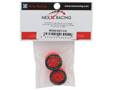 NEXX Racing Mini-Z RWD "JUD" EVO Front Threaded Side-Wall Carbon Fiber Rims (0mm Offset) (Red) (2)