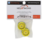 NENEXX Racing Mini-Z RWD "JUD" EVO Front Threaded Side-Wall Carbon Fiber Rims (2mm Offset) (Yellow) (2)