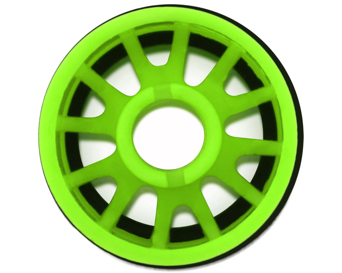 NEXX Racing Mini-Z RWD"JUD" EVO Rear Threaded Side-Wall Carbon Fiber Rims (0mm Offset) (Green) (2) (Wide)