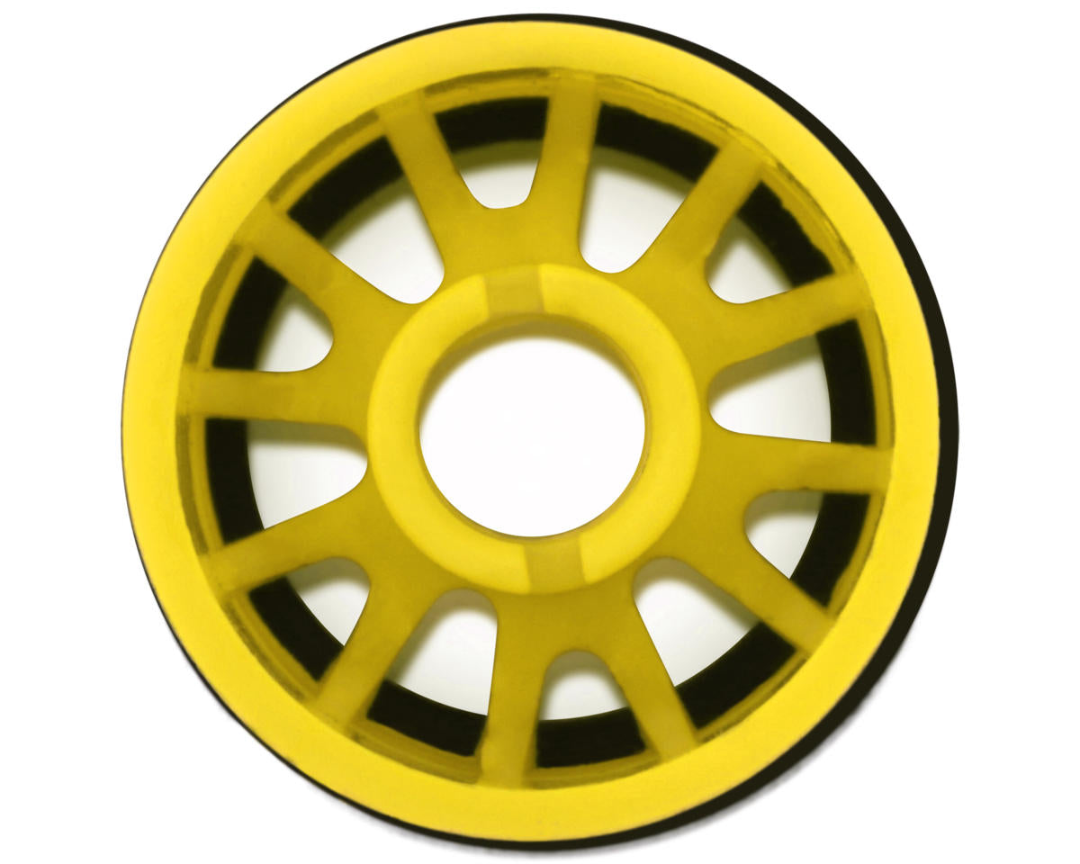 NEXX Racing Mini-Z RWD"JUD" EVO Rear Threaded Side-Wall Carbon Fiber Rims (0mm Offset) (Yellow) (2) (Wide)