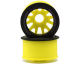 NEXX Racing Mini-Z RWD "JUD" EVO Rear Threaded Side-Wall Carbon Fiber Rims (3mm Offset) (Yellow) (2)