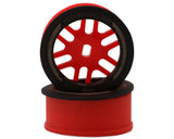 NEXX Racing Mini-Z AWD "JUD" EVO Front Threaded Side-Wall Carbon Fiber Rims (0mm Offset) (Red) (2)