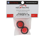 NEXX Racing Mini-Z AWD "JUD" EVO Front Threaded Side-Wall Carbon Fiber Rims (0mm Offset) (Red) (2)