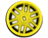 NEXX Racing Mini-Z AWD "JUD" EVO Front Threaded Side-Wall Carbon Fiber Rims (2mm Offset) (Yellow) (2)