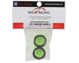 NEXX Racing Mini-Z AWD "JUD" EVO Rear Threaded Side-Wall Carbon Fiber Rims (0mm Offset) (Green) (2)