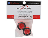 NEXX Racing Mini-Z AWD "JUD" EVO Rear Threaded Side-Wall Carbon Fiber Rims (0mm Offset) (Red) (2)