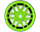 NEXX Racing Mini-Z AWD "JUD" EVO Rear Threaded Side-Wall Carbon Fiber Rims (-1mm Offset) (Green) (2)