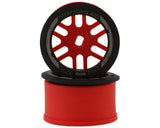 NEXX Racing Mini-Z AWD "JUD" EVO Rear Threaded Side-Wall Carbon Fiber Rims (-1mm Offset) (Red) (2)